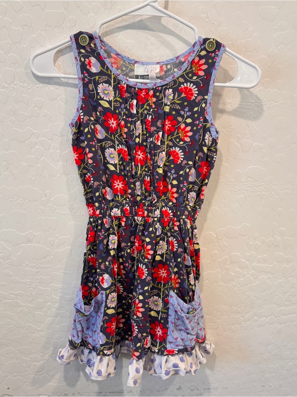 Matilda Jane 435 Soak Up The Sun Dress Girls 10 Floral Lace Trim Pleated Girly